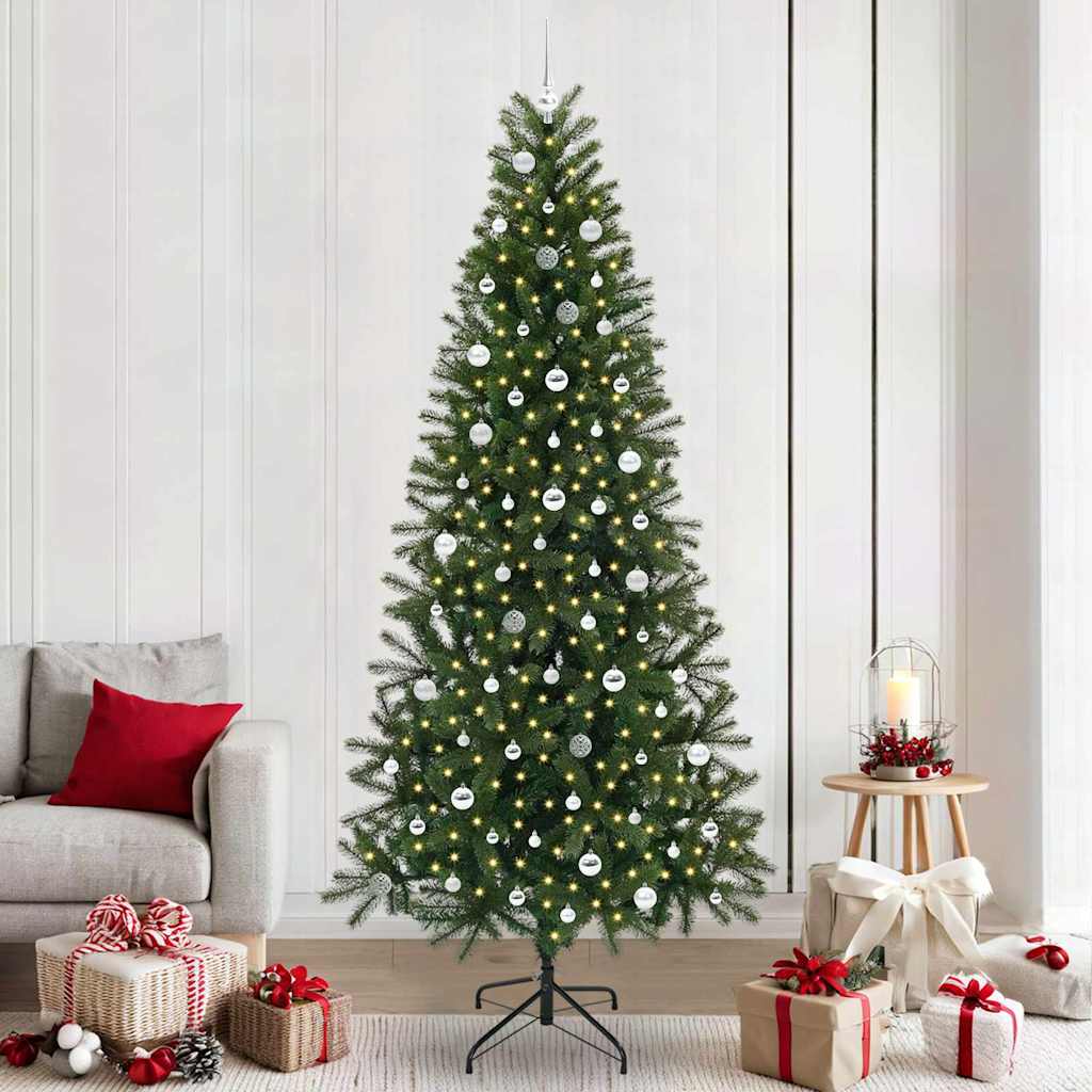 Kunstkerstboom met 300 LED met standaard Groen 240 cm PE en PVC is nu te koop bij PeponiXL, paradijselijk wonen!