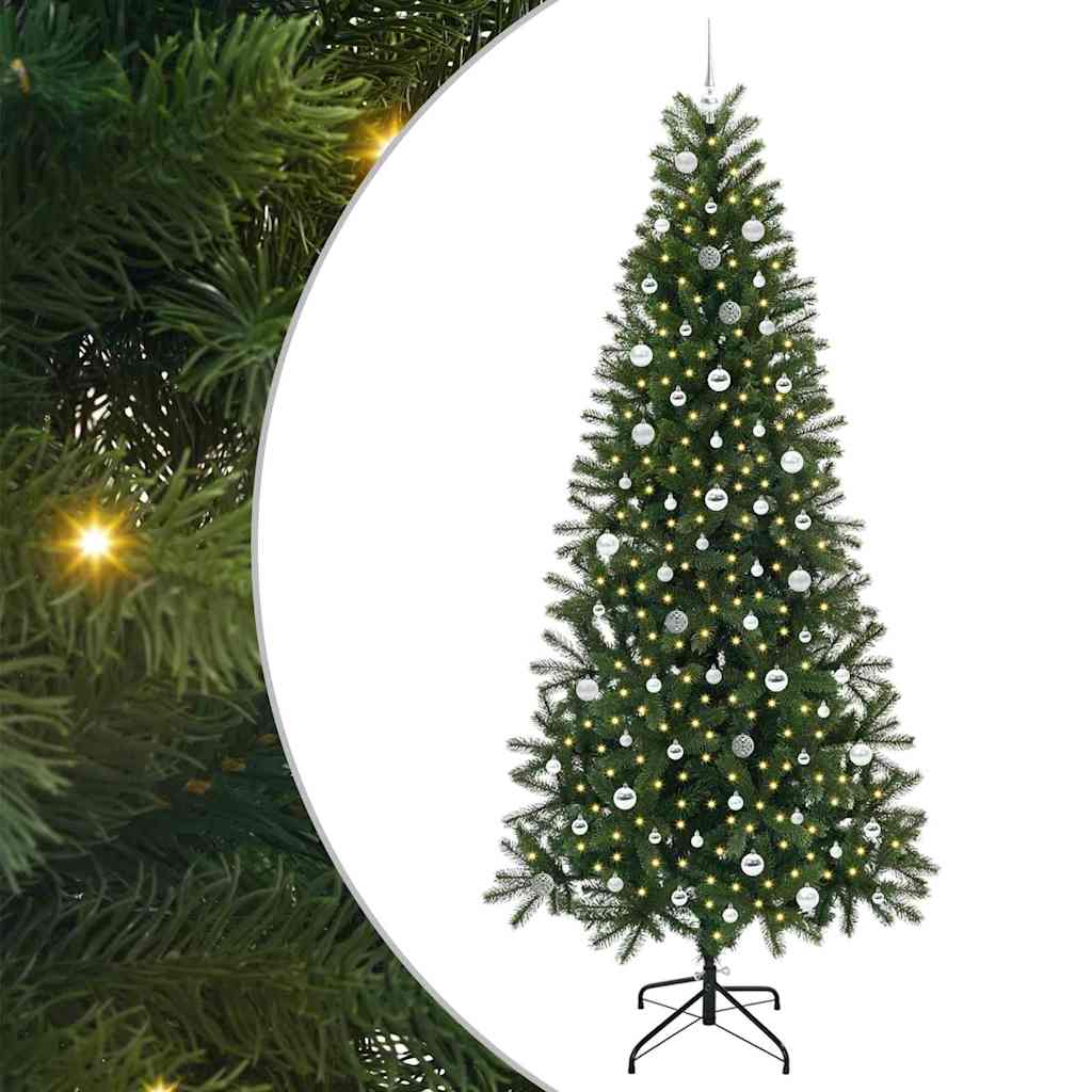 Kunstkerstboom met 300 LED met standaard Groen 240 cm PE en PVC is nu te koop bij PeponiXL, paradijselijk wonen!