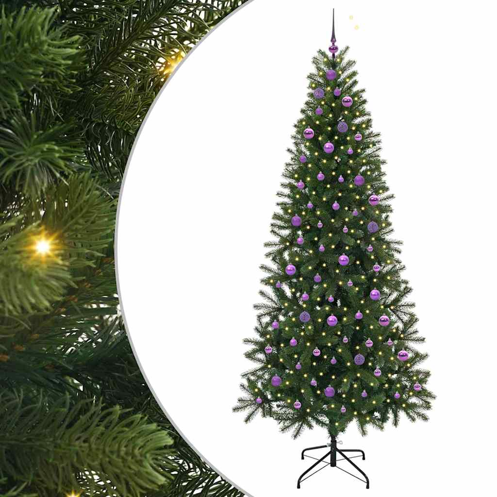 Kunstkerstboom met 300 LED met standaard Groen 240 cm PE en PVC is nu te koop bij PeponiXL, paradijselijk wonen!