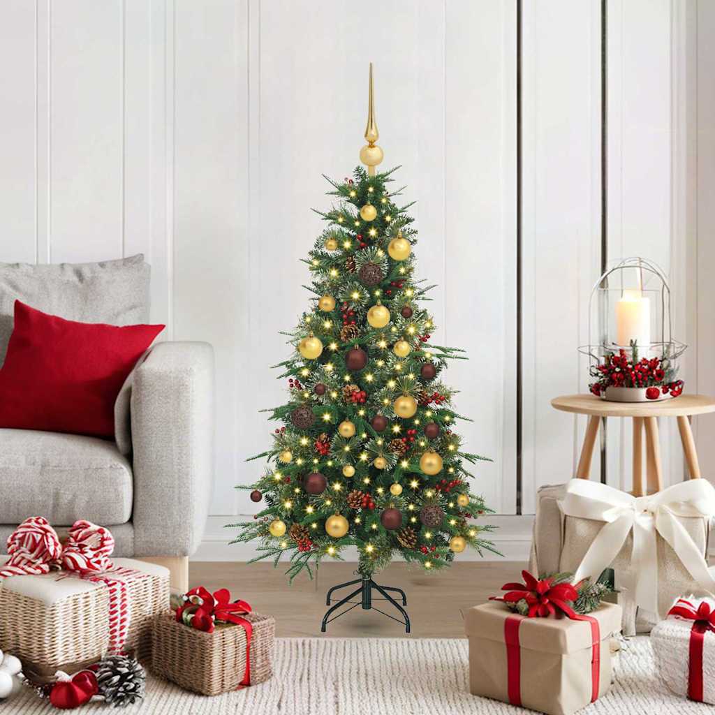 Kunstmatige Inklapbare Kerstboom Groen 120 cm PE en PVC is nu te koop bij PeponiXL, paradijselijk wonen!