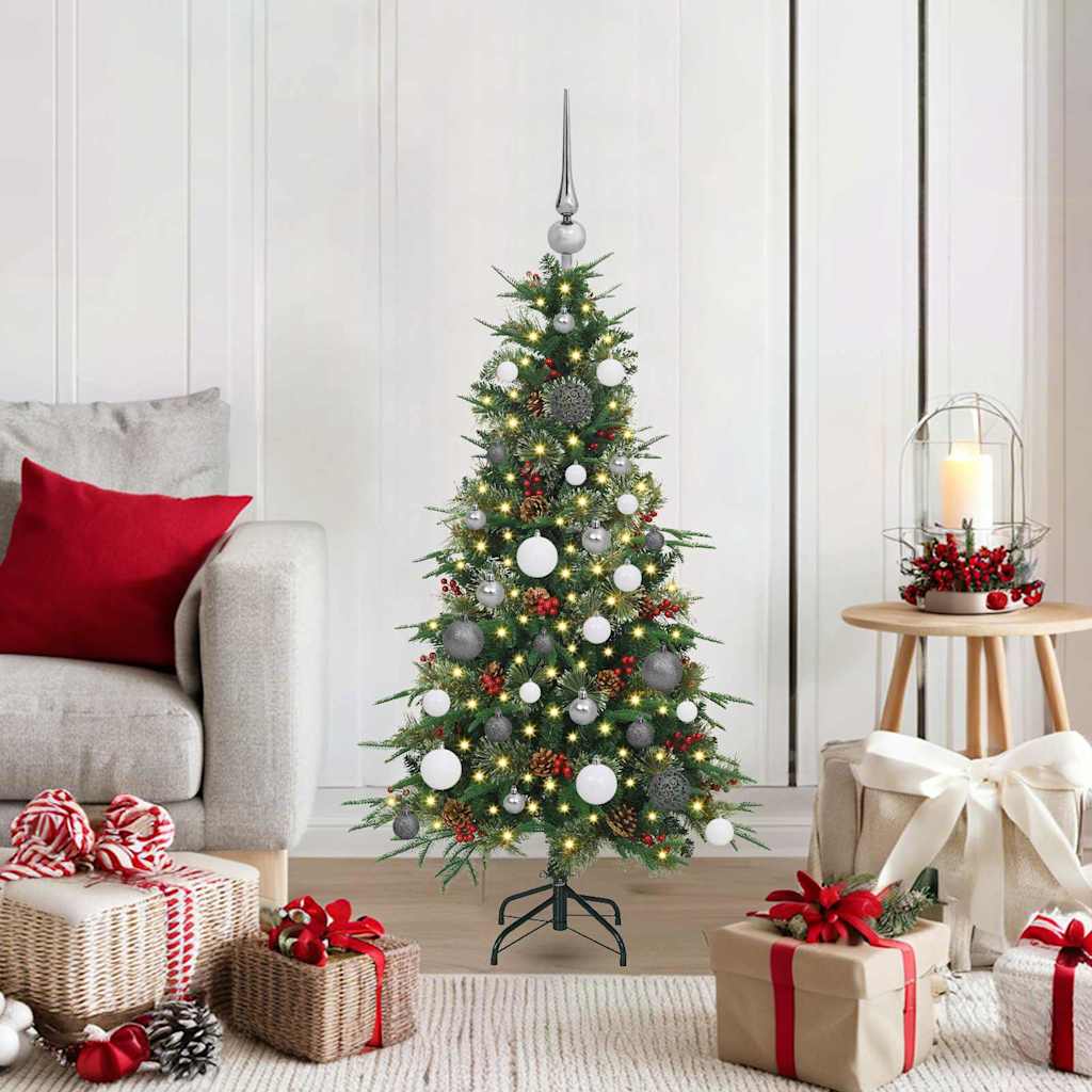 Kunstmatige Inklapbare Kerstboom Groen 120 cm PE en PVC is nu te koop bij PeponiXL, paradijselijk wonen!