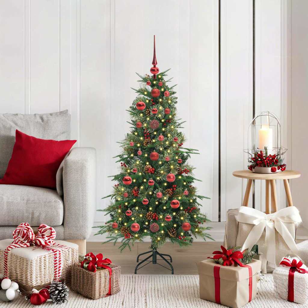 Kunstmatige Inklapbare Kerstboom Groen 120 cm PE en PVC is nu te koop bij PeponiXL, paradijselijk wonen!