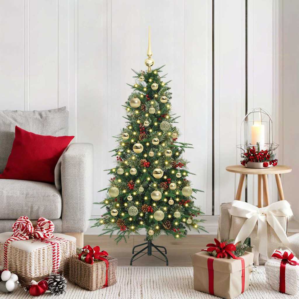 Kunstmatige Inklapbare Kerstboom Groen 120 cm PE en PVC is nu te koop bij PeponiXL, paradijselijk wonen!