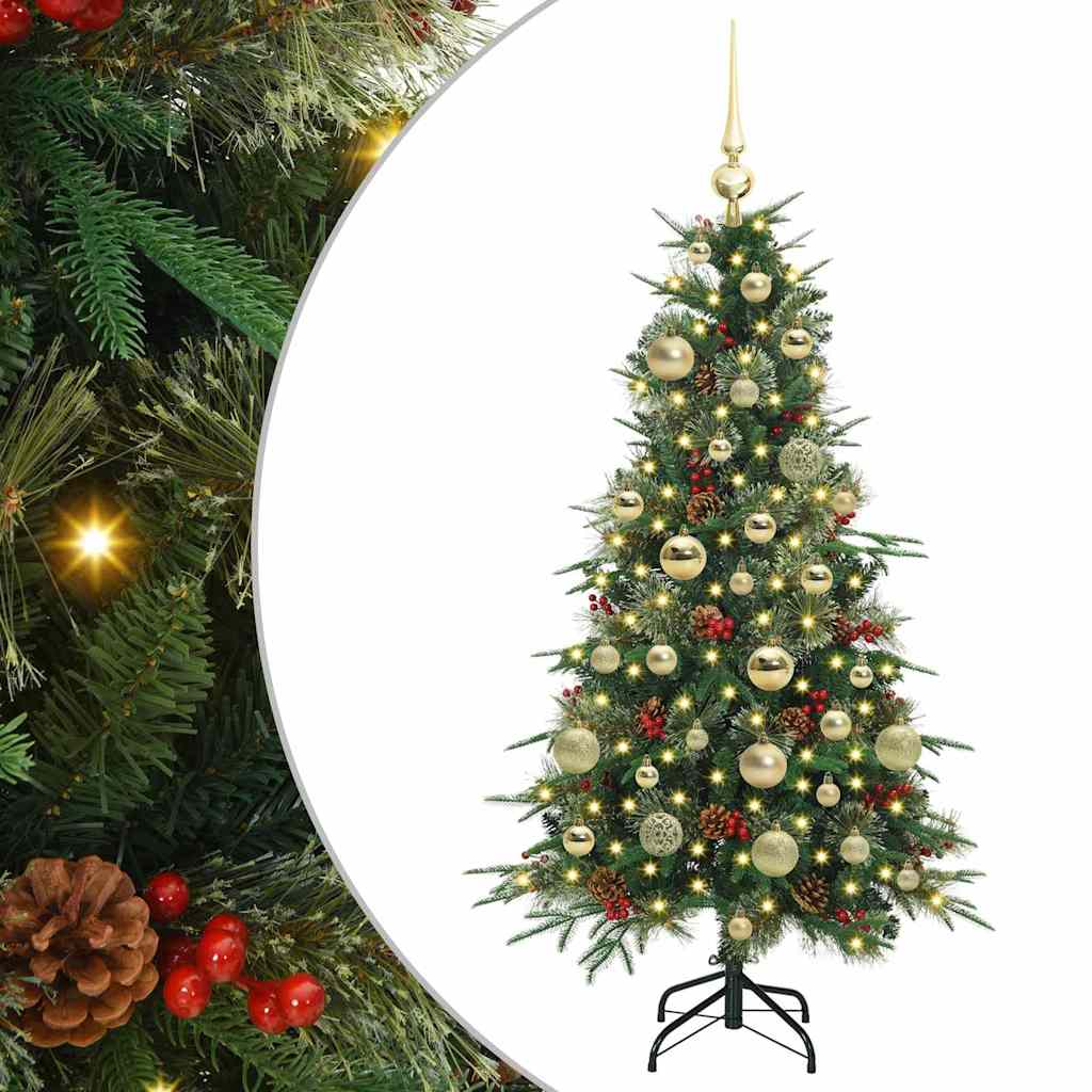 Kunstmatige Inklapbare Kerstboom Groen 120 cm PE en PVC is nu te koop bij PeponiXL, paradijselijk wonen!