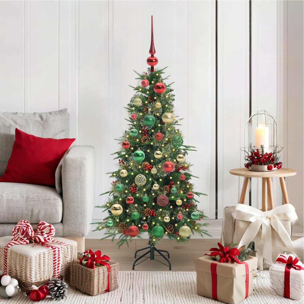Kunstmatige Inklapbare Kerstboom Groen 120 cm PE en PVC is nu te koop bij PeponiXL, paradijselijk wonen!