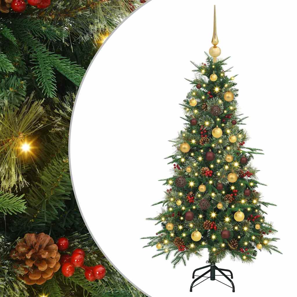Kunstmatige Inklapbare Kerstboom Groen 150 cm PE en PVC is nu te koop bij PeponiXL, paradijselijk wonen!