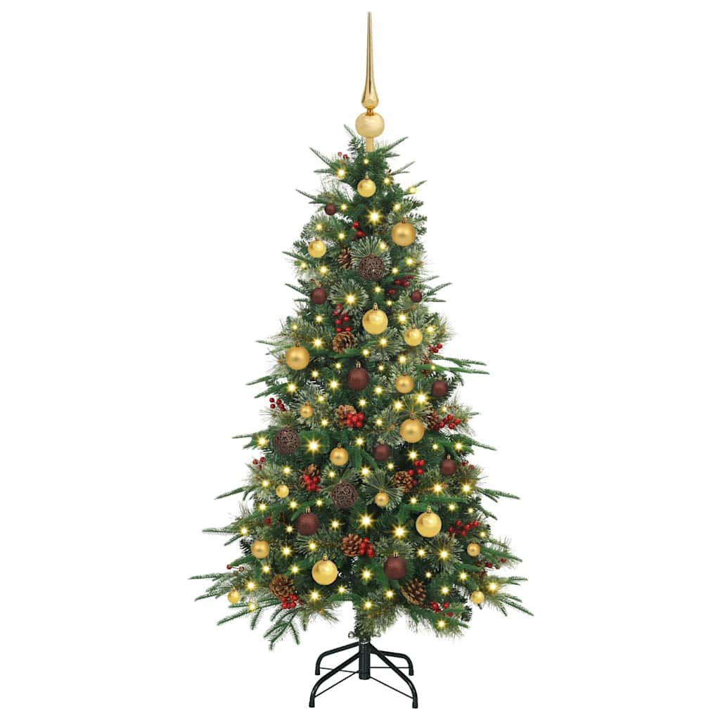 Kunstmatige Inklapbare Kerstboom Groen 150 cm PE en PVC is nu te koop bij PeponiXL, paradijselijk wonen!