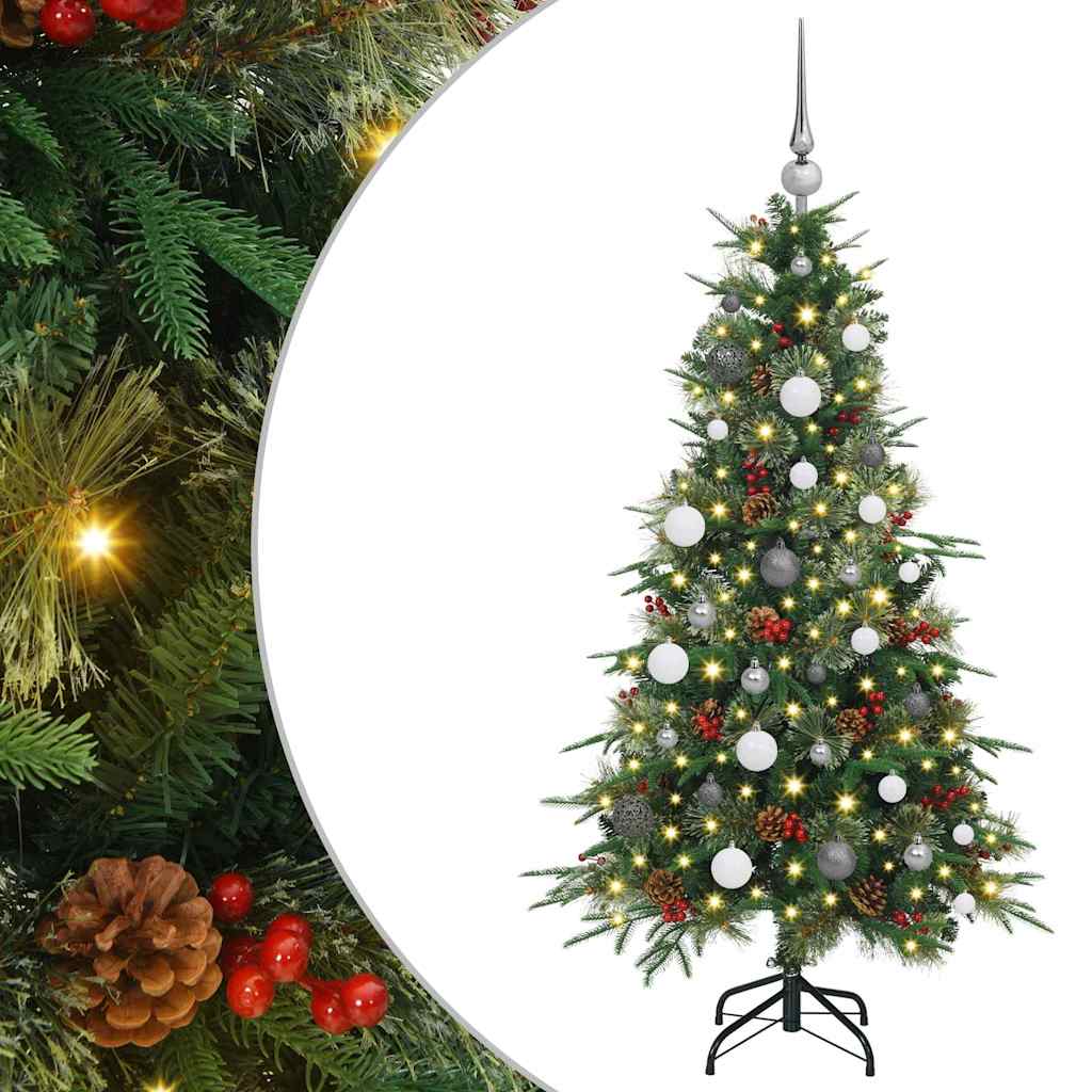 Kunstmatige Inklapbare Kerstboom Groen 150 cm PE en PVC is nu te koop bij PeponiXL, paradijselijk wonen!