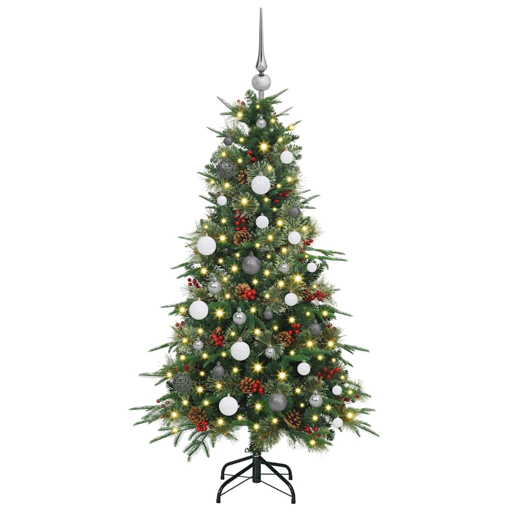 Kunstmatige Inklapbare Kerstboom Groen 150 cm PE en PVC is nu te koop bij PeponiXL, paradijselijk wonen!