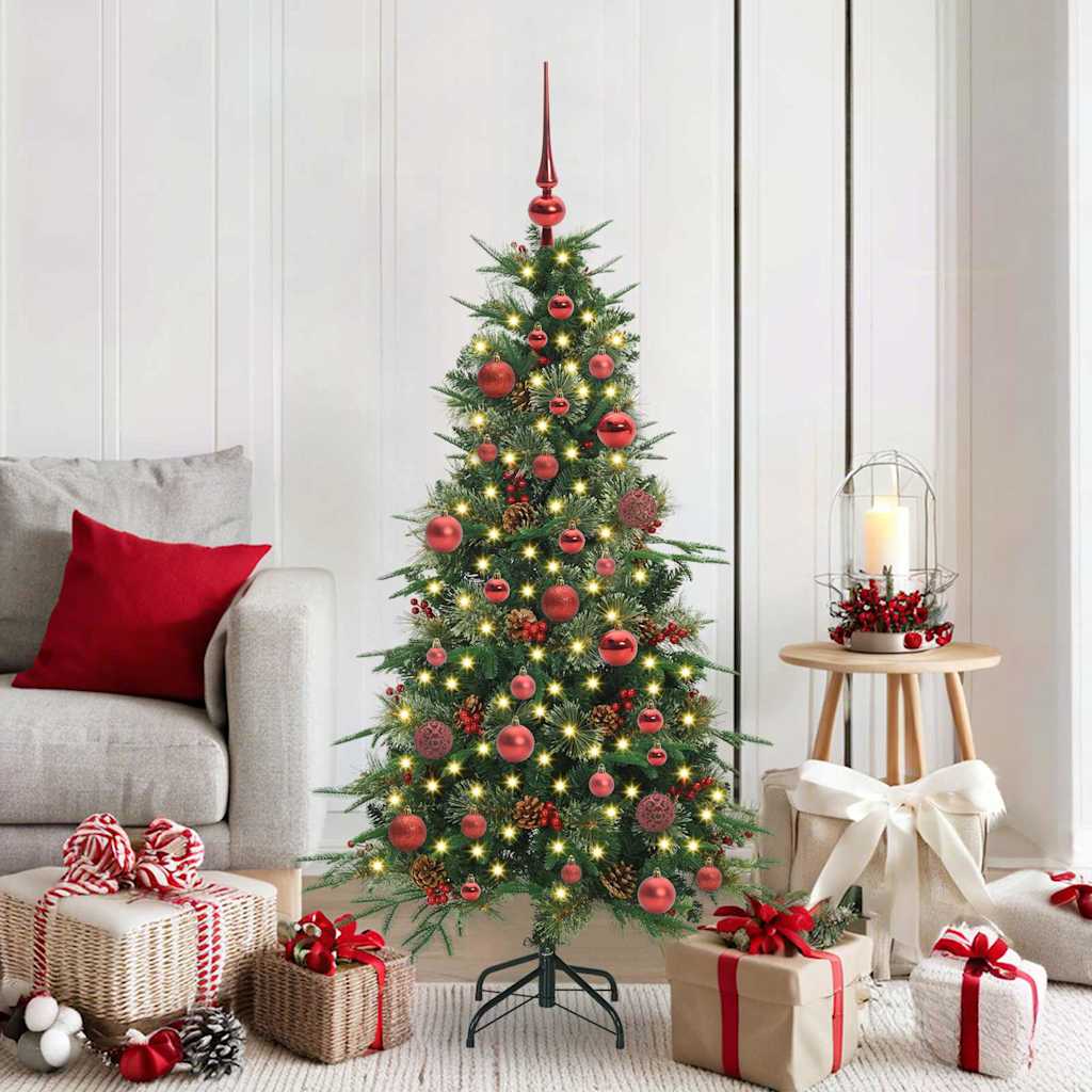 Kunstmatige Inklapbare Kerstboom Groen 150 cm PE en PVC is nu te koop bij PeponiXL, paradijselijk wonen!