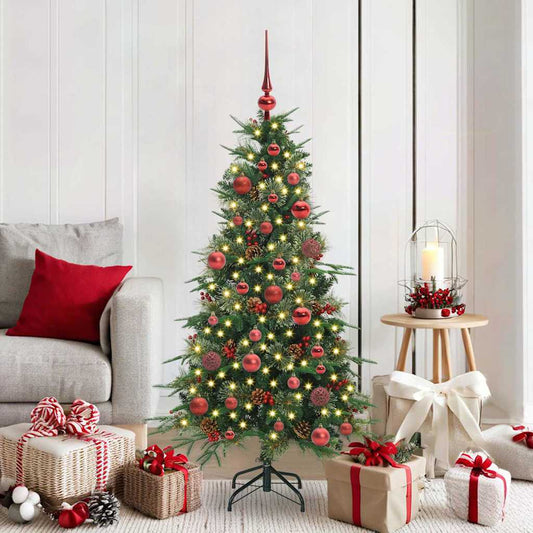 Kunstmatige Inklapbare Kerstboom Groen 150 cm PE en PVC is nu te koop bij PeponiXL, paradijselijk wonen!