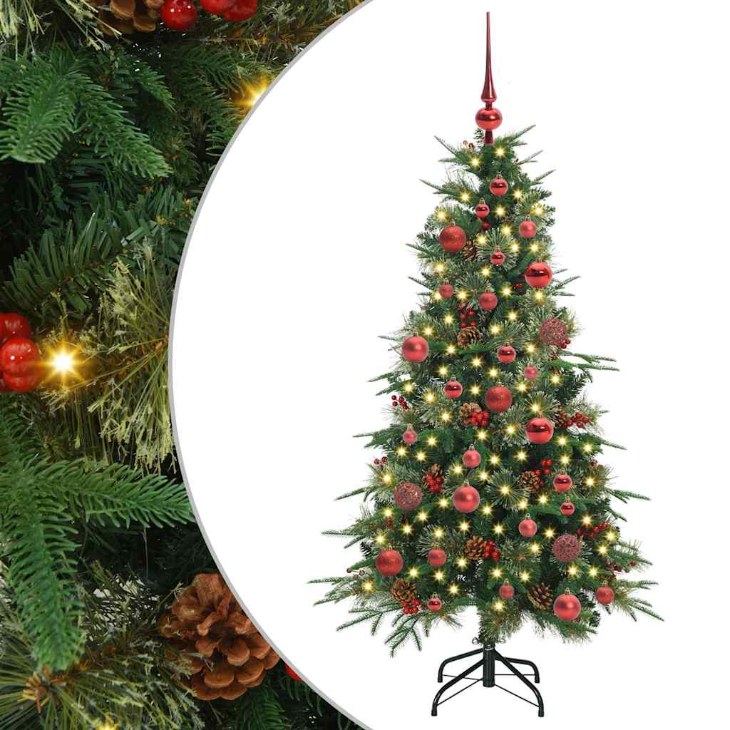 Kunstmatige Inklapbare Kerstboom Groen 150 cm PE en PVC is nu te koop bij PeponiXL, paradijselijk wonen!