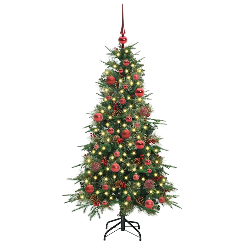 Kunstmatige Inklapbare Kerstboom Groen 150 cm PE en PVC is nu te koop bij PeponiXL, paradijselijk wonen!