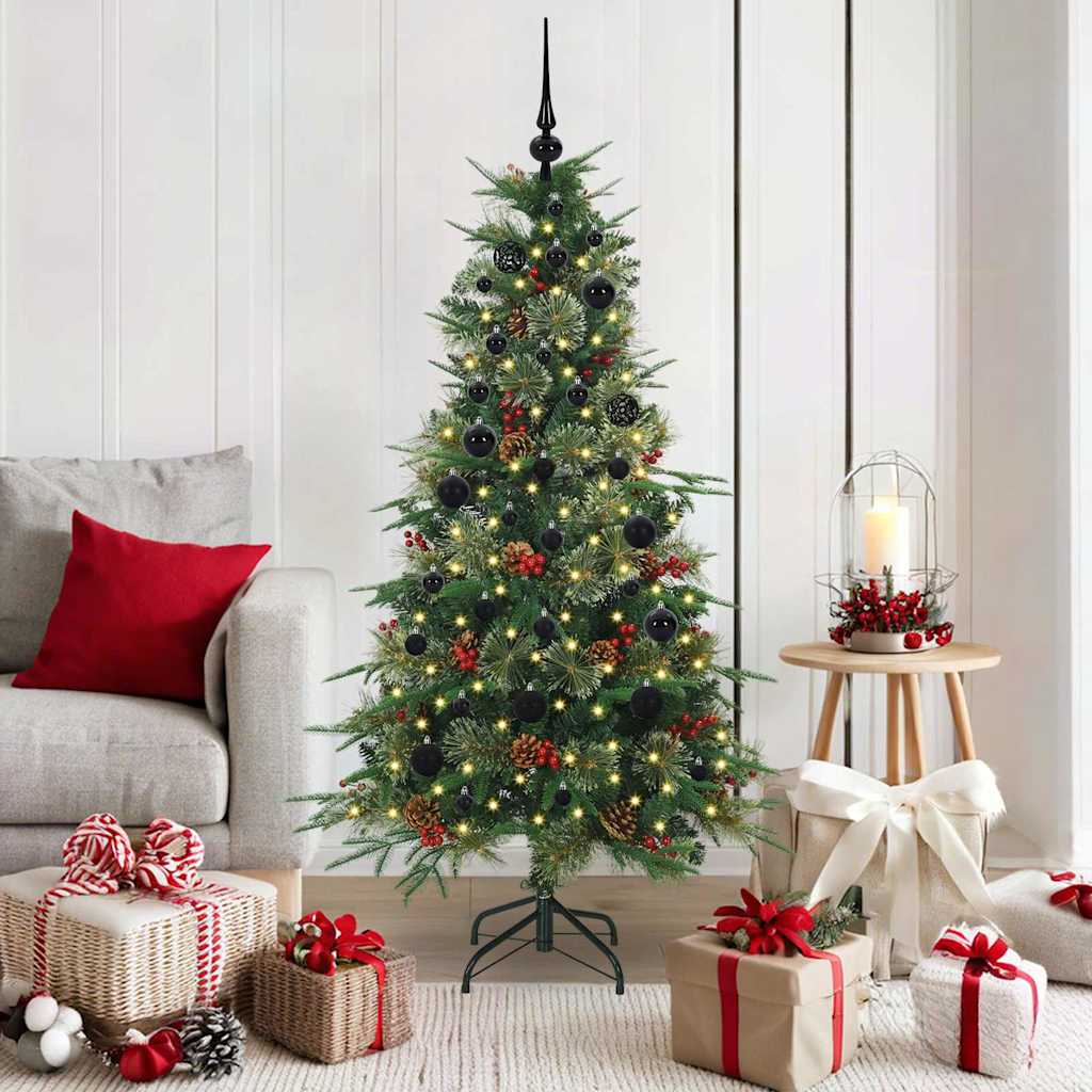 Kunstmatige Inklapbare Kerstboom Groen 150 cm PE en PVC is nu te koop bij PeponiXL, paradijselijk wonen!