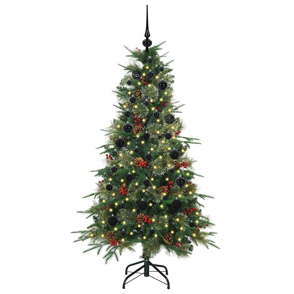 Kunstmatige Inklapbare Kerstboom Groen 150 cm PE en PVC is nu te koop bij PeponiXL, paradijselijk wonen!