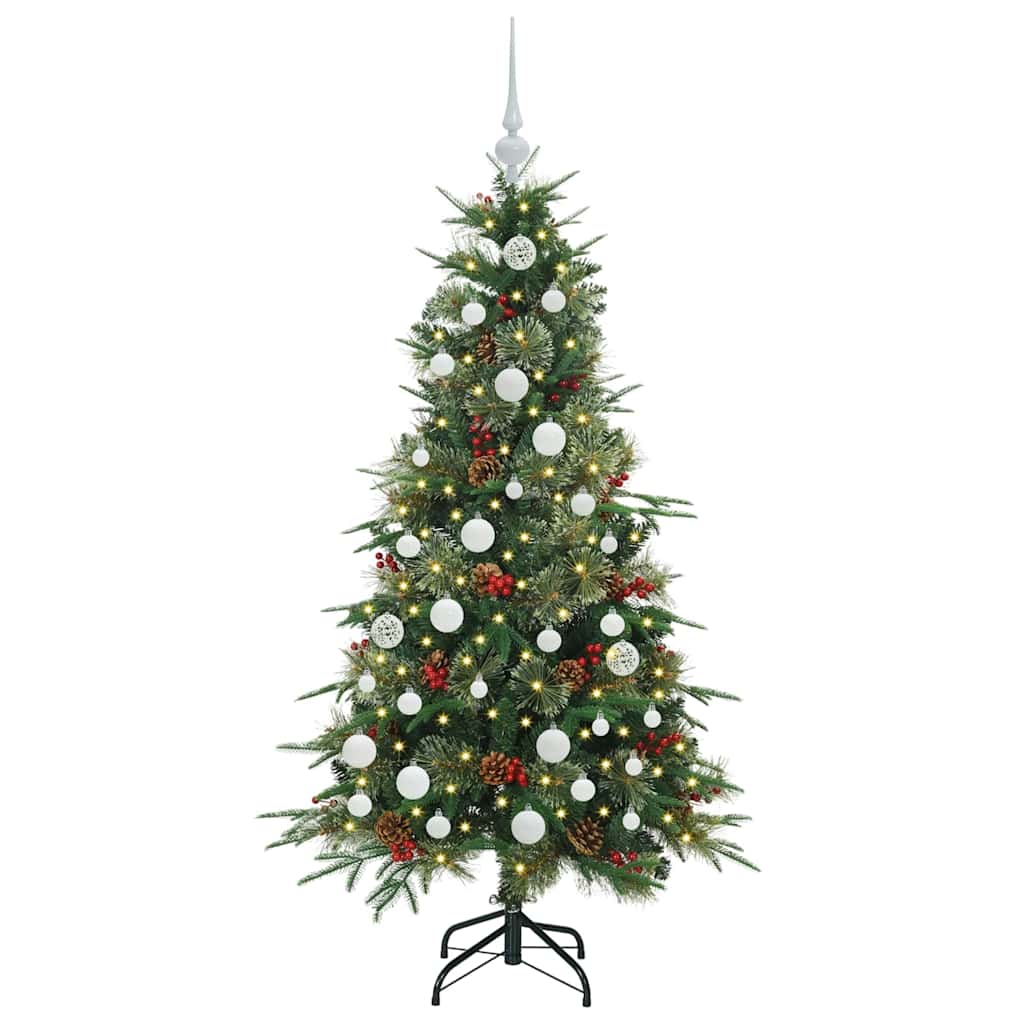 Kunstmatige Inklapbare Kerstboom Groen 150 cm PE en PVC is nu te koop bij PeponiXL, paradijselijk wonen!