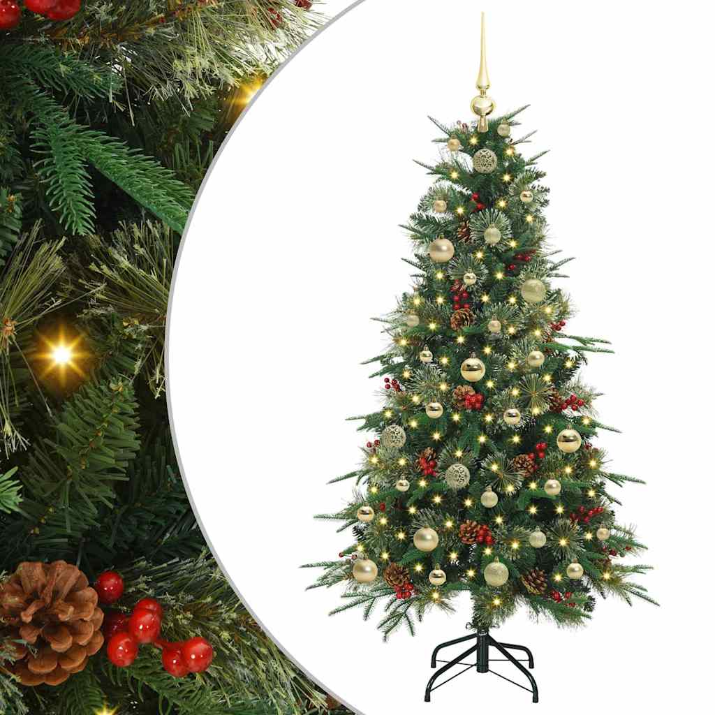 Kunstmatige Inklapbare Kerstboom Groen 150 cm PE en PVC is nu te koop bij PeponiXL, paradijselijk wonen!