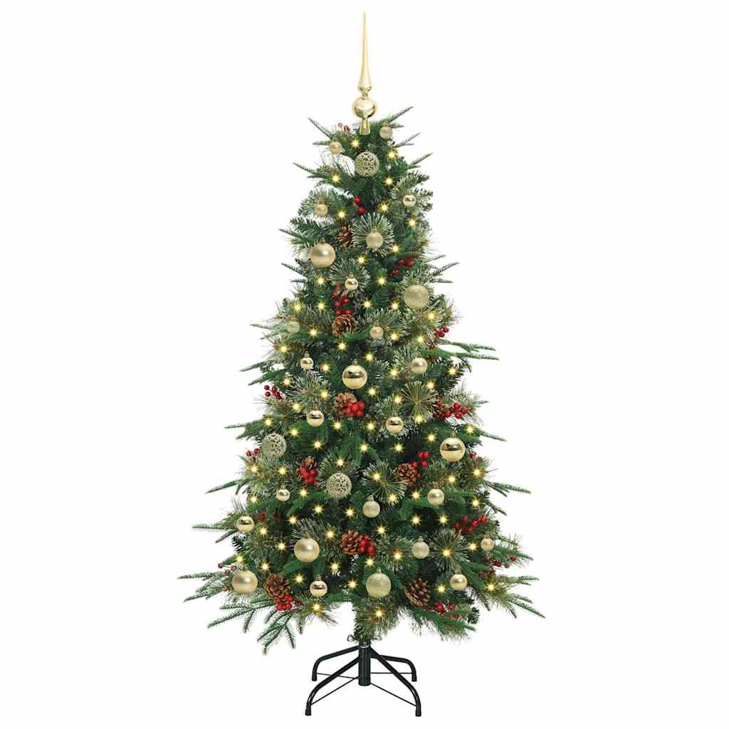 Kunstmatige Inklapbare Kerstboom Groen 150 cm PE en PVC is nu te koop bij PeponiXL, paradijselijk wonen!