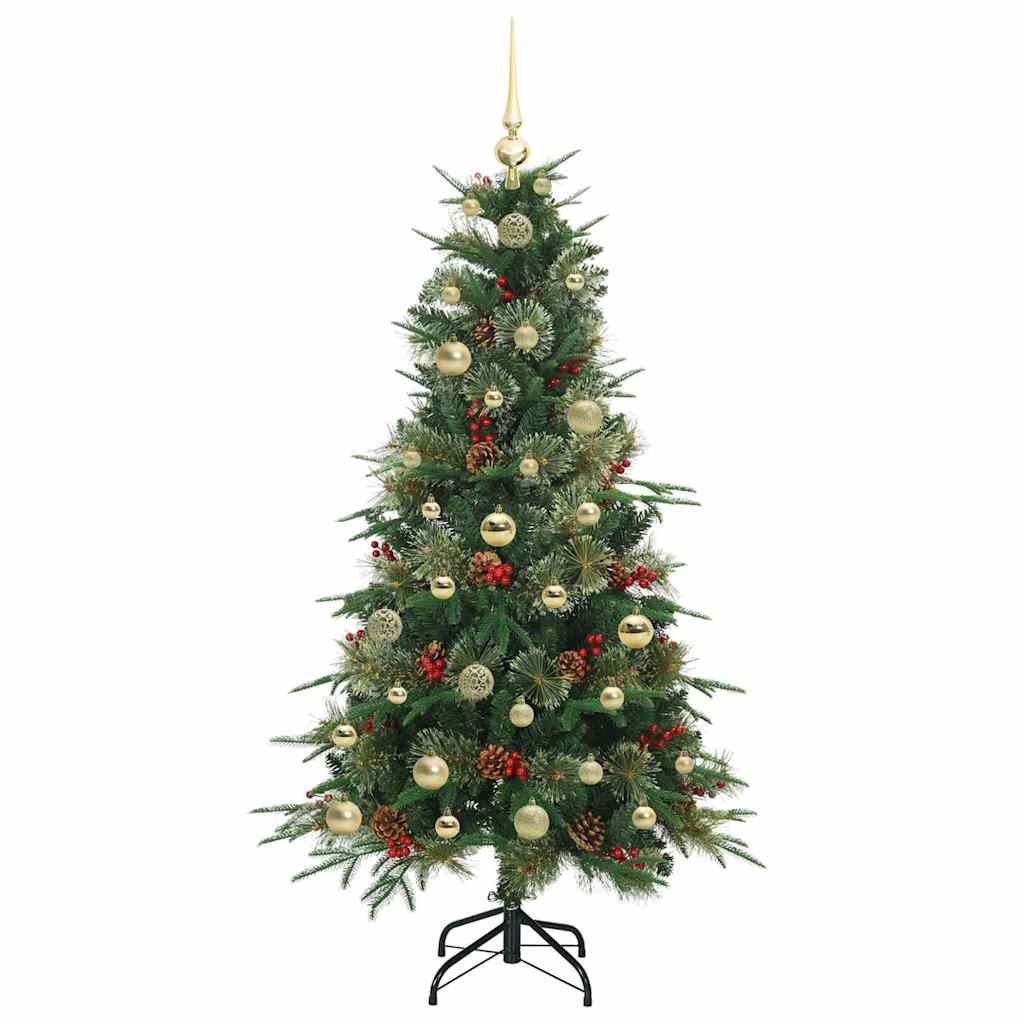 Kunstmatige Inklapbare Kerstboom Groen 150 cm PE en PVC is nu te koop bij PeponiXL, paradijselijk wonen!