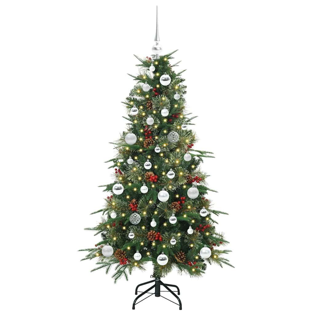 Kunstmatige Inklapbare Kerstboom Groen 150 cm PE en PVC is nu te koop bij PeponiXL, paradijselijk wonen!
