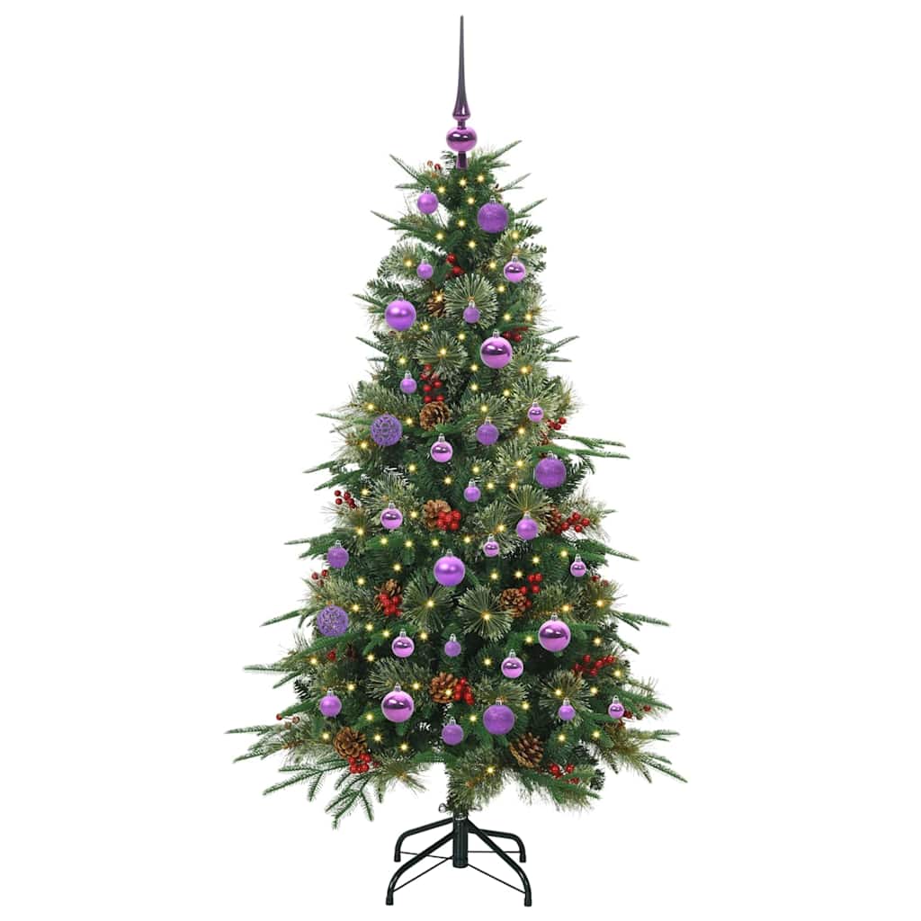 Kunstmatige Inklapbare Kerstboom Groen 150 cm PE en PVC is nu te koop bij PeponiXL, paradijselijk wonen!