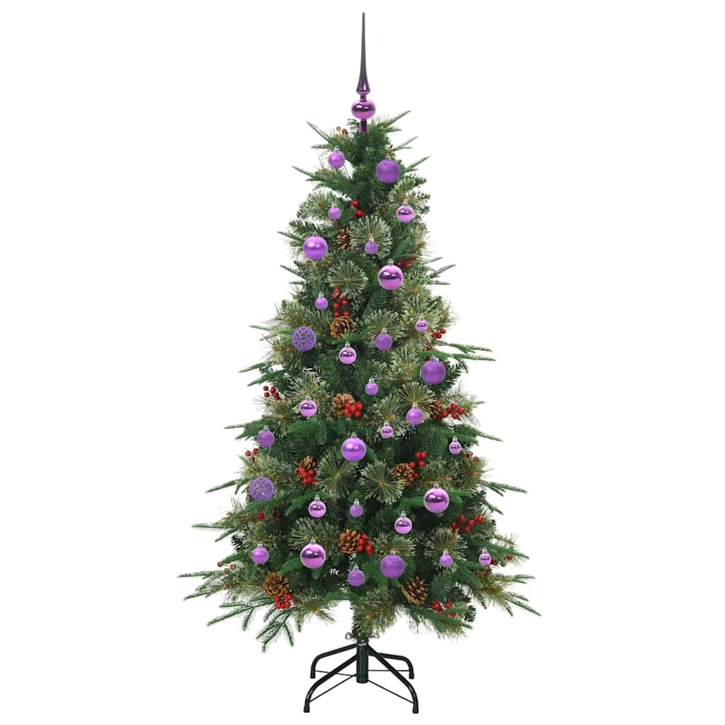 Kunstmatige Inklapbare Kerstboom Groen 150 cm PE en PVC is nu te koop bij PeponiXL, paradijselijk wonen!