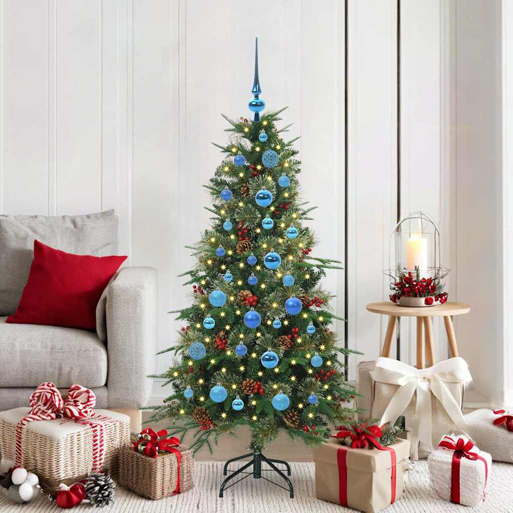 Kunstmatige Inklapbare Kerstboom Groen 150 cm PE en PVC is nu te koop bij PeponiXL, paradijselijk wonen!