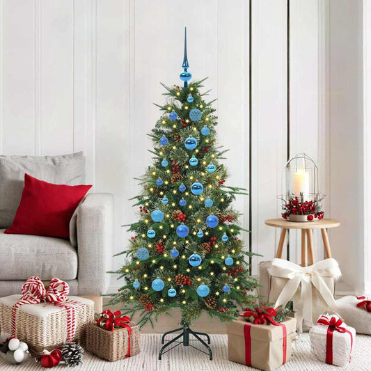 Kunstmatige Inklapbare Kerstboom Groen 150 cm PE en PVC is nu te koop bij PeponiXL, paradijselijk wonen!