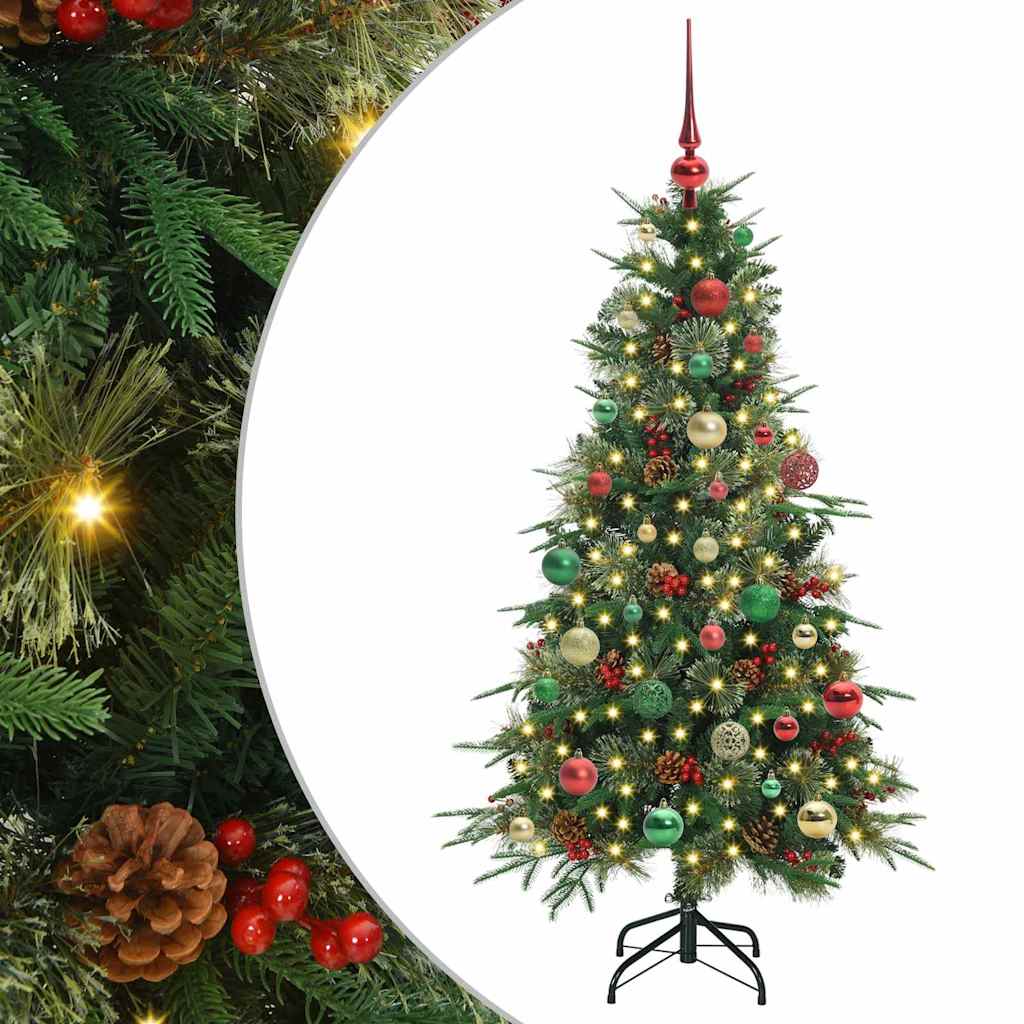 Kunstmatige Inklapbare Kerstboom Groen 150 cm PE en PVC is nu te koop bij PeponiXL, paradijselijk wonen!