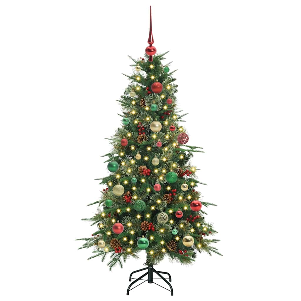 Kunstmatige Inklapbare Kerstboom Groen 150 cm PE en PVC is nu te koop bij PeponiXL, paradijselijk wonen!