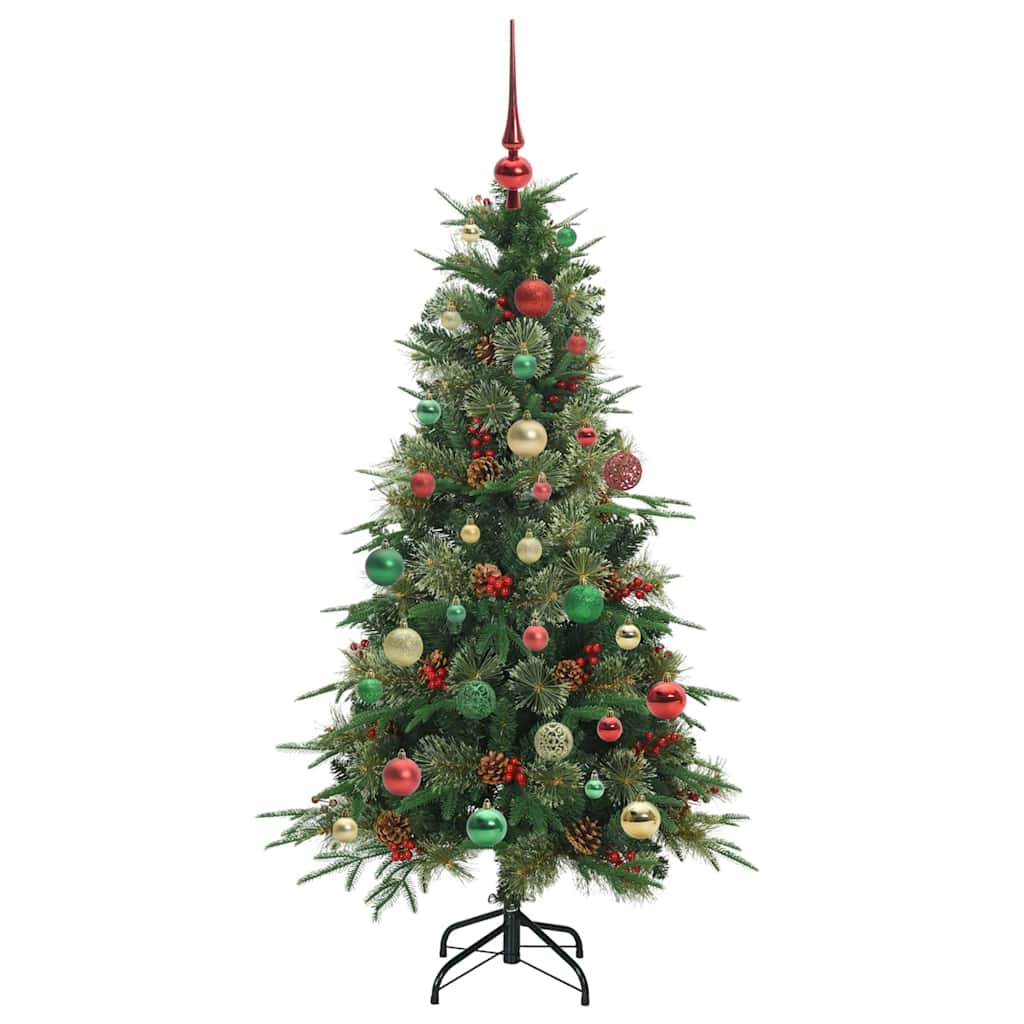 Kunstmatige Inklapbare Kerstboom Groen 150 cm PE en PVC is nu te koop bij PeponiXL, paradijselijk wonen!