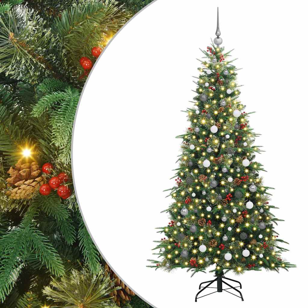 Kunstmatige Inklapbare Kerstboom Groen 210 cm PE en PVC is nu te koop bij PeponiXL, paradijselijk wonen!