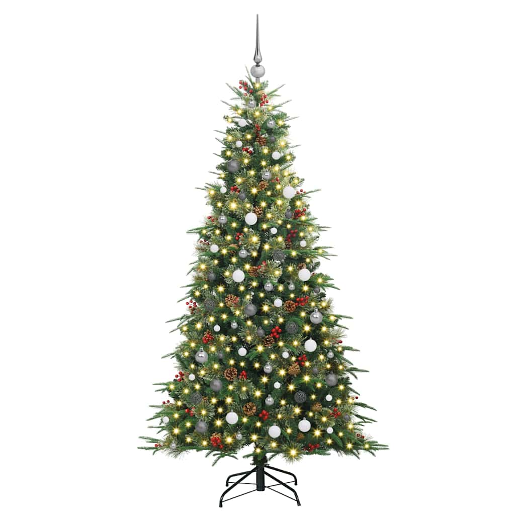 Kunstmatige Inklapbare Kerstboom Groen 210 cm PE en PVC is nu te koop bij PeponiXL, paradijselijk wonen!