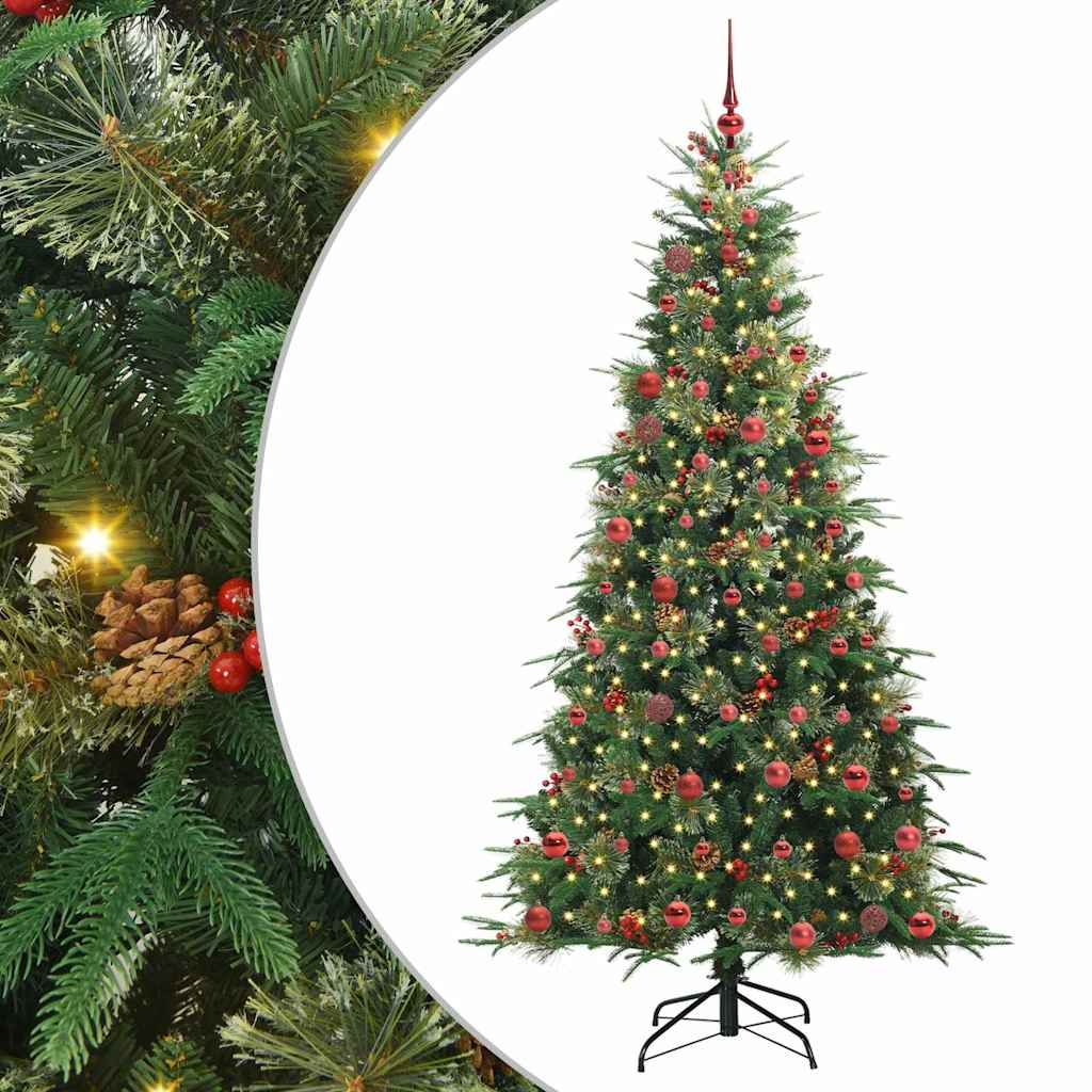 Kunstmatige Inklapbare Kerstboom Groen 210 cm PE en PVC is nu te koop bij PeponiXL, paradijselijk wonen!