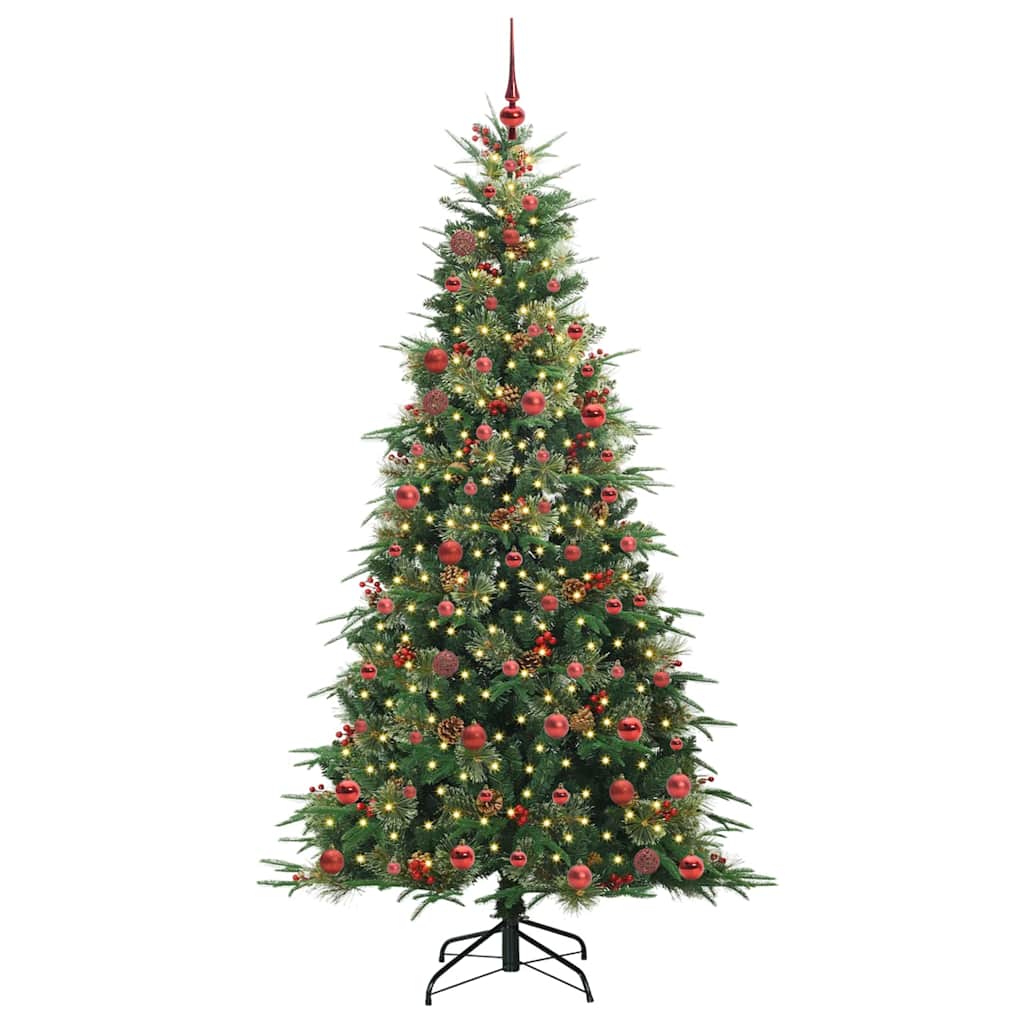 Kunstmatige Inklapbare Kerstboom Groen 210 cm PE en PVC is nu te koop bij PeponiXL, paradijselijk wonen!