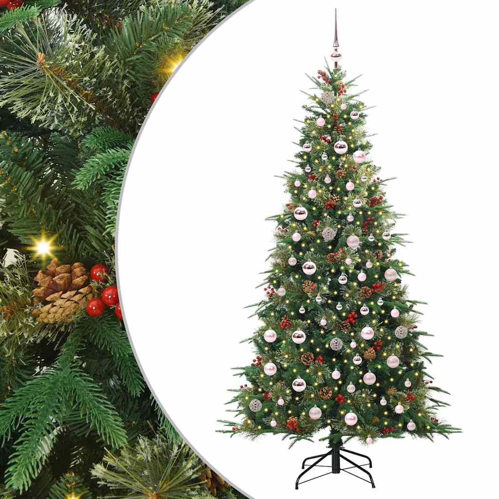 Kunstmatige Inklapbare Kerstboom Groen 210 cm PE en PVC is nu te koop bij PeponiXL, paradijselijk wonen!