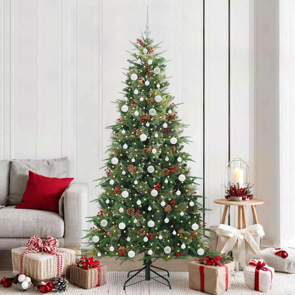Kunstmatige Inklapbare Kerstboom Groen 210 cm PE en PVC is nu te koop bij PeponiXL, paradijselijk wonen!