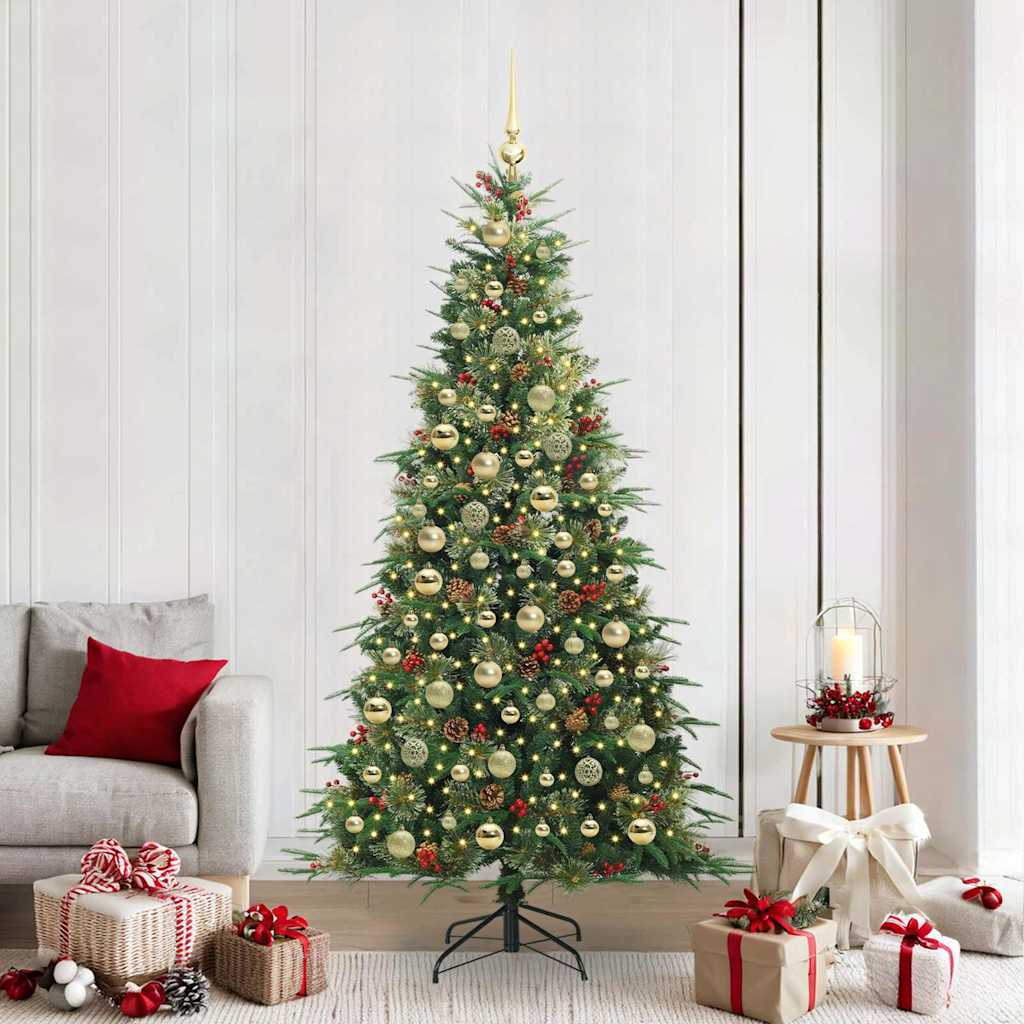 Kunstmatige Inklapbare Kerstboom Groen 210 cm PE en PVC is nu te koop bij PeponiXL, paradijselijk wonen!