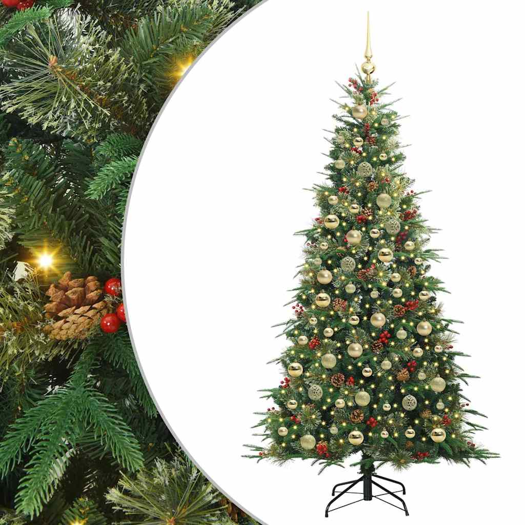 Kunstmatige Inklapbare Kerstboom Groen 210 cm PE en PVC is nu te koop bij PeponiXL, paradijselijk wonen!