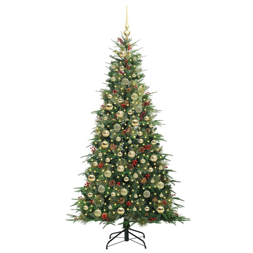 Kunstmatige Inklapbare Kerstboom Groen 210 cm PE en PVC is nu te koop bij PeponiXL, paradijselijk wonen!