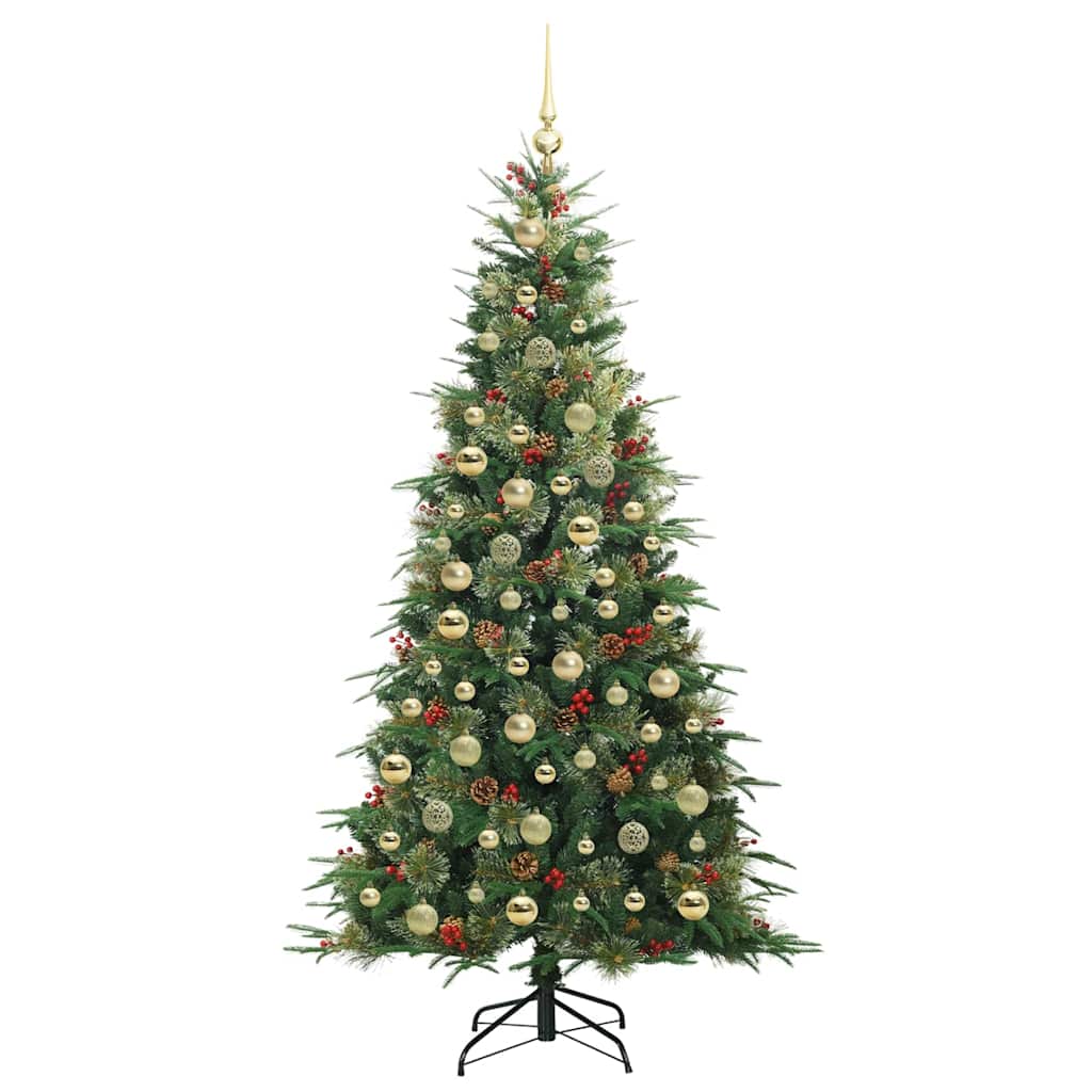 Kunstmatige Inklapbare Kerstboom Groen 210 cm PE en PVC is nu te koop bij PeponiXL, paradijselijk wonen!