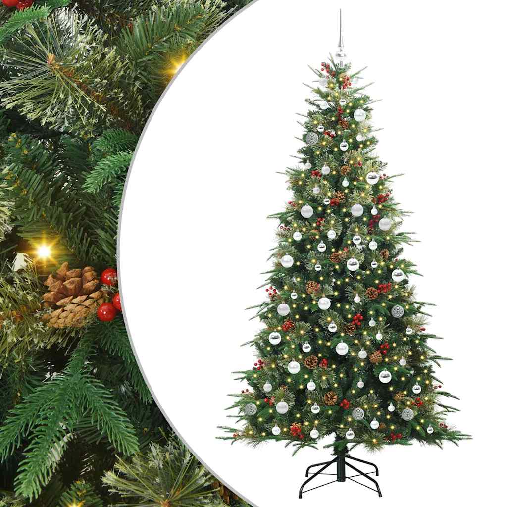 Kunstmatige Inklapbare Kerstboom Groen 210 cm PE en PVC is nu te koop bij PeponiXL, paradijselijk wonen!