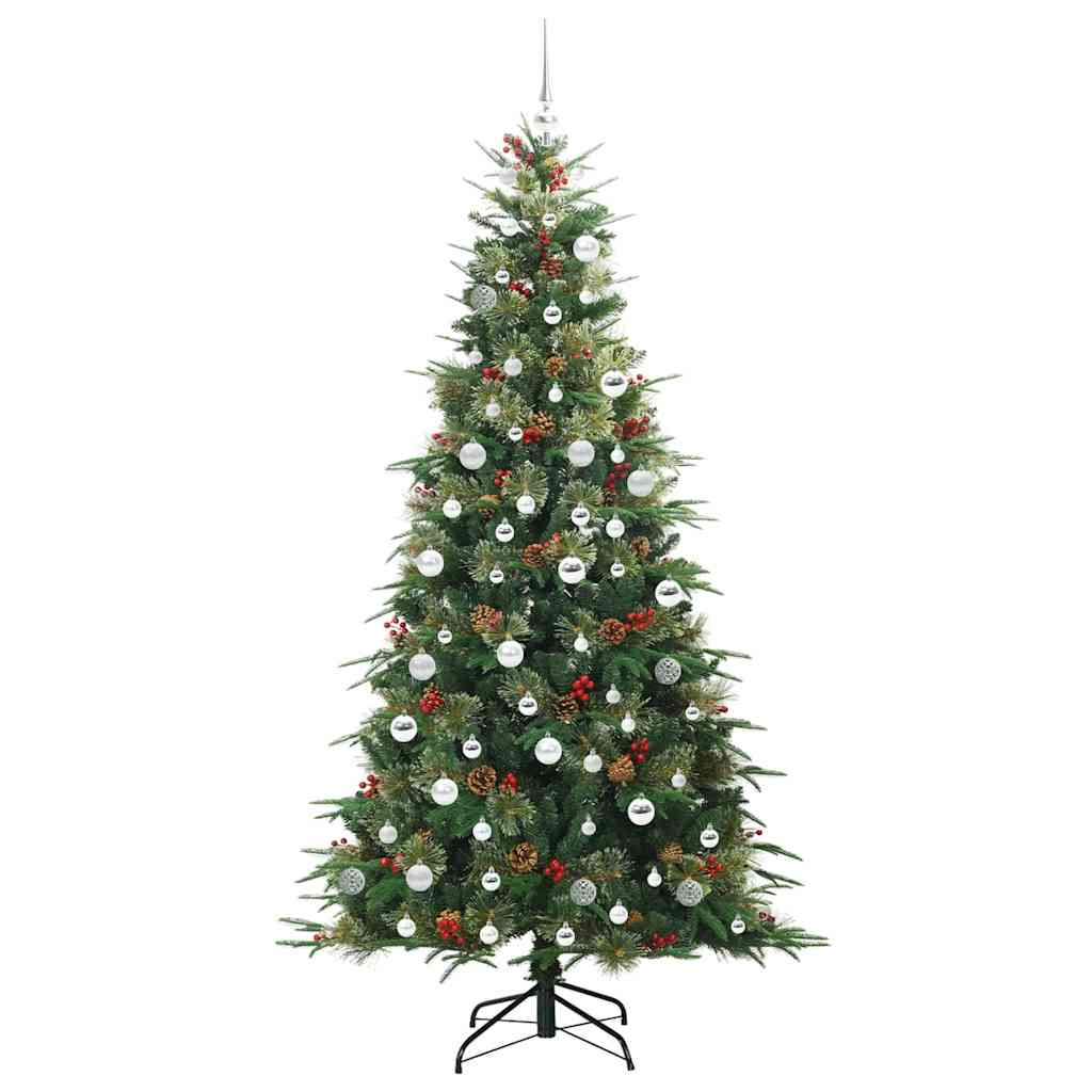Kunstmatige Inklapbare Kerstboom Groen 210 cm PE en PVC is nu te koop bij PeponiXL, paradijselijk wonen!