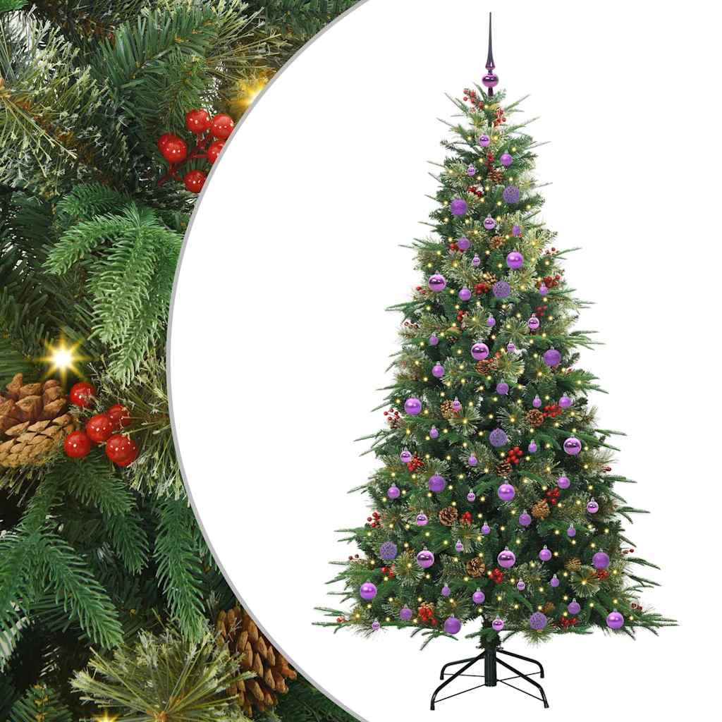 Kunstmatige Inklapbare Kerstboom Groen 210 cm PE en PVC is nu te koop bij PeponiXL, paradijselijk wonen!