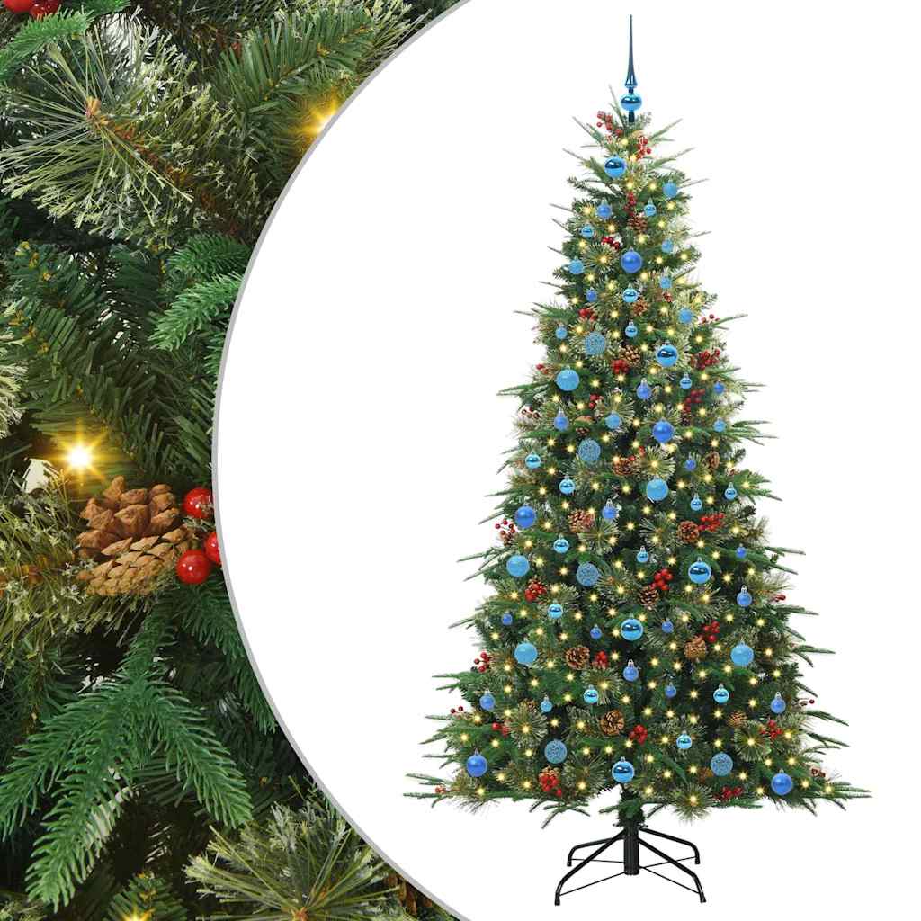 Kunstmatige Inklapbare Kerstboom Groen 210 cm PE en PVC is nu te koop bij PeponiXL, paradijselijk wonen!