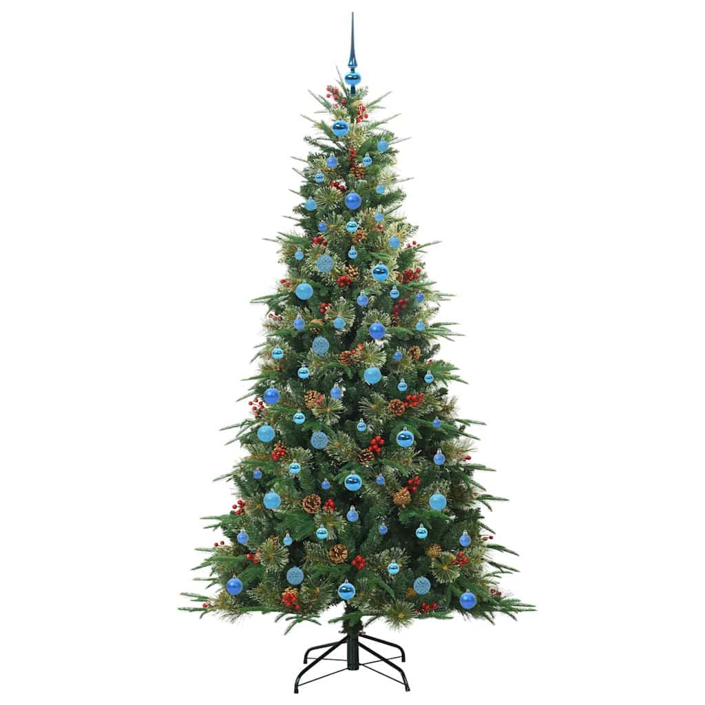 Kunstmatige Inklapbare Kerstboom Groen 210 cm PE en PVC is nu te koop bij PeponiXL, paradijselijk wonen!