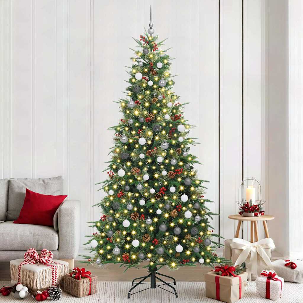 Kunstmatige Inklapbare Kerstboom Groen 240 cm PE en PVC is nu te koop bij PeponiXL, paradijselijk wonen!