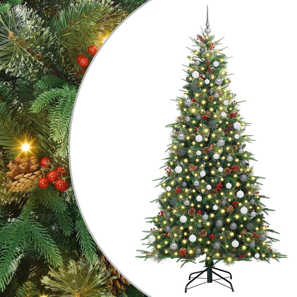 Kunstmatige Inklapbare Kerstboom Groen 240 cm PE en PVC is nu te koop bij PeponiXL, paradijselijk wonen!