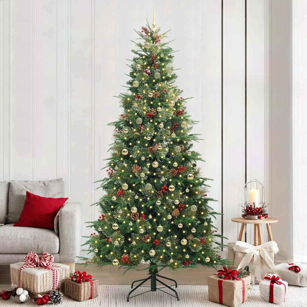 Kunstmatige Inklapbare Kerstboom Groen 240 cm PE en PVC is nu te koop bij PeponiXL, paradijselijk wonen!