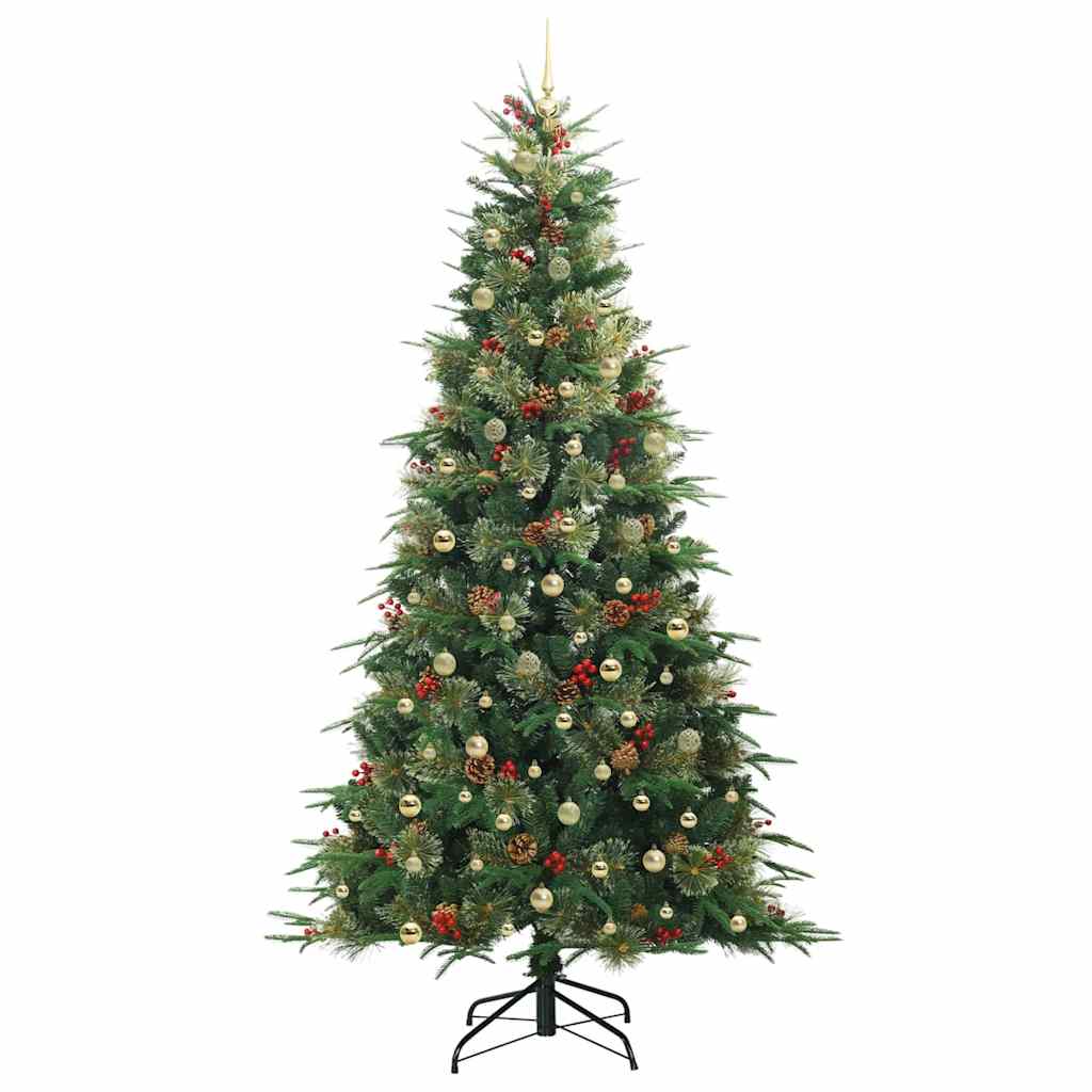 Kunstmatige Inklapbare Kerstboom Groen 240 cm PE en PVC is nu te koop bij PeponiXL, paradijselijk wonen!